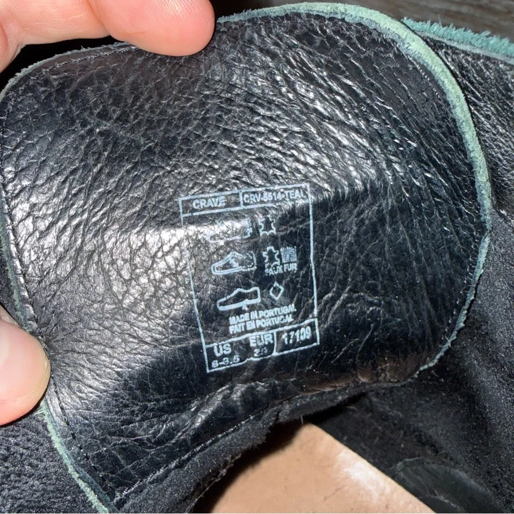 Taos Crave Teal Green Leather Lace-Up Boots EU 39 - Picture 11 of 12